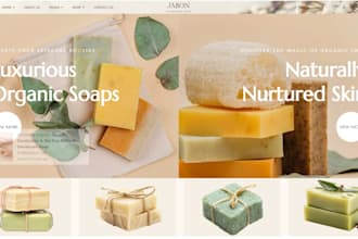 design a luxury skincare or natural soap shopify store that converts