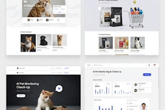 develop ai pet health care app, pet training, ai pet food delivery app, pet web