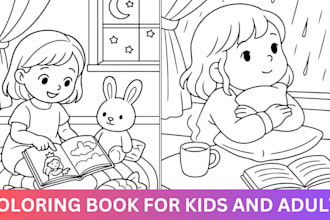 design kdp coloring book cover activity book coloring pages for kids and adult