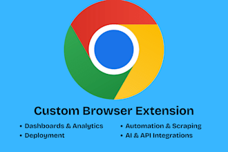 create a complete custom browser chrome extension for you