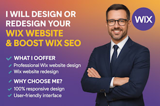 wix website design, wix website redesign, wix landing page, wix event, wix SEO