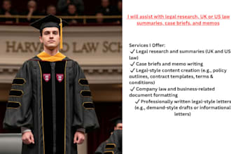 assist with legal research, UK or US law summaries, case briefs, and memos