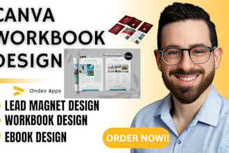 design canva ebooks, workbooks, lead magnets,flyers , and PDF materials