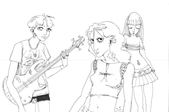 draw your original character in a comic book style