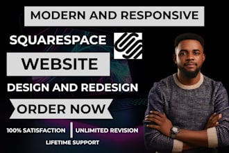 design, redesign squarespace website or build website development squarespace