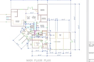 draft full architectural drawings with mep for construction and  draftsman work