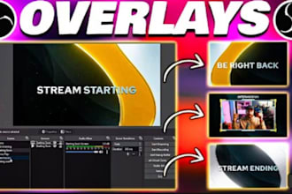 design custom animated obs, twitch, streamlabs, and streamyard overlays