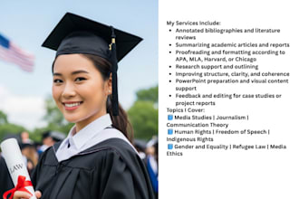 assist with research, editing, and formatting for communication and human rights