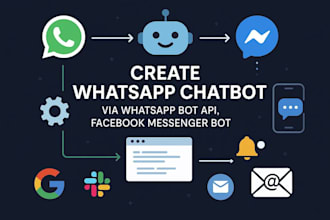 create whatsapp chatbot via whatsapp bot api, facebook messenger bot