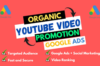 do fast youtube channel video promotion via google ads to gain organic views