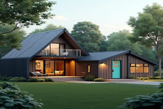 design frame house, cabin house, small house, container house, tiny house plan