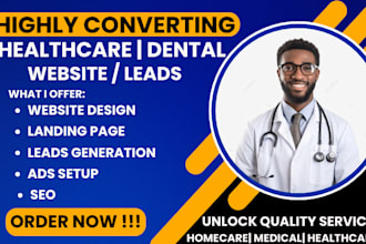 design a responsive healthcare, medical, or clinic therapy wordpress website