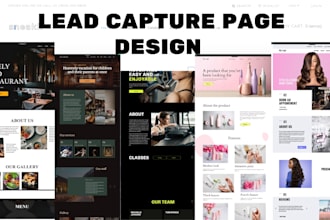 design lead capture page waitlist landing page squeeze page one page website