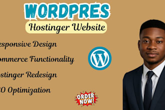 design hostinger wordpress website canva to wix, webador duda elementor redesign