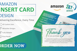 design amazon insert card, product instructional card