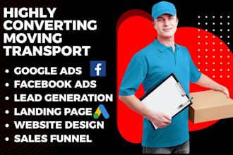 generate moving leads moving company landing page transport website