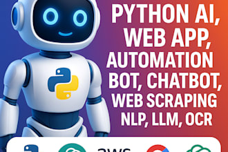 code python ai,  web app, automation bot, chatbot web scraping nlp, llm, ocr