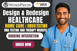 design healthcare home care drug testing dna testing website and therapy website