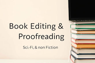 line edit book edit proofread sci fi non fiction novel