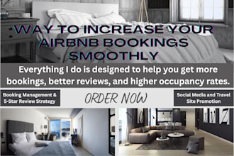 be your airbnb virtual assistance for bookings, marketinmg, and management