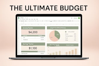 create custom excel spreadsheet template, google sheet finance or budget planner