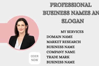 create business name idea branding name or company name domain name and slogan