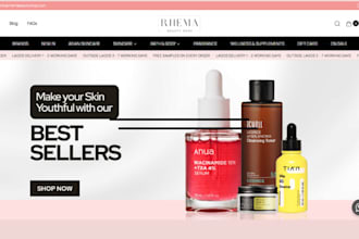 skincare shopify store beauty website makeup cosmetics website skincare website