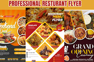 make food menu, restaurant menu design food flyer design or food poster design