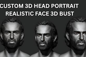 sculpt realistic 3d head 3d bust 3d face 3d full body model 3d printing