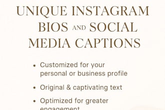 write unique instagram bios and social media captions