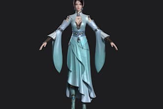 custom 3d avatar model with feature,glb app character,vtuber,virtual human,3d ai
