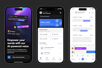 develop ai text to speech app, speech recognition app, ai course generator app