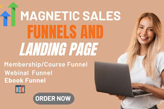 build go high level sales funnels, landing pages and website as ghl expert
