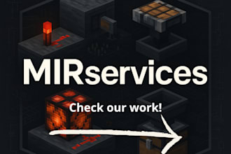 build technical constructions in minecraft for you