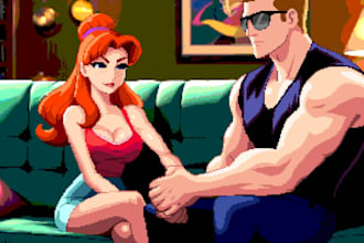 do nsfw pixel character animation anime oc sketch furry nsfw illustration fanart
