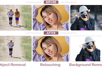 do background removal, image manipulation, retouching