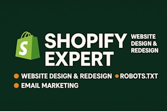design or redesign your shopify store with SEO robots txt