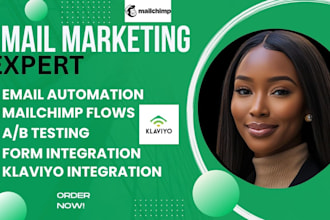 setup klaviyo email automation mailchimp email flows ab testing form integration