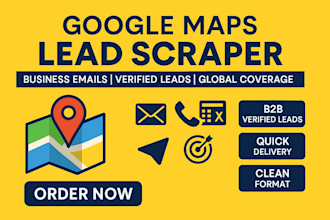 be google map scraper for b2b lead scraping, business email extractor