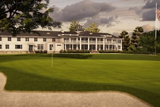 design sport arcade, golf course, commercial building, golf facility, golf turf