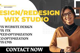 redesign wix studio website, fix wix mobile view, optimize wix website speed