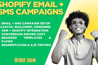 run emails and sms campaign using crm tools to grow your shopify store fast