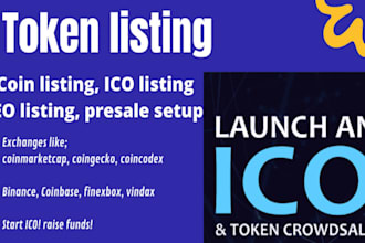 list your coin or token on crypto exchange  for investor reach