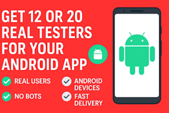 provide real 12 testers or 20 testers for google play console closed testing
