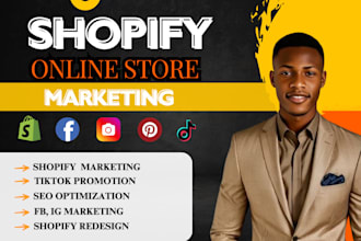 shopify ecommerce marketing social media promotion facebook manager tiktok ads