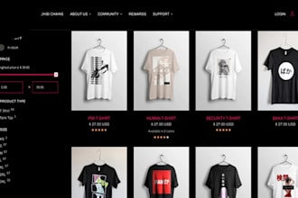 streetwear mockup y2k clothing fashion website on shopify VA dropshipping store