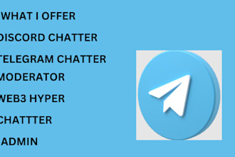 be web3 hyper moderator discord chatter mod with 20 chatters in crypto project