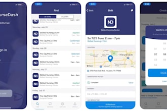 develop elderly care app, nanny finder app, job finder app like homage app