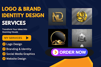 do logo design brand identity design,  and full branding kit design in 24hrs