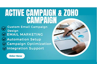 setup, automate email marketing with zoho email campaigns or active campaign